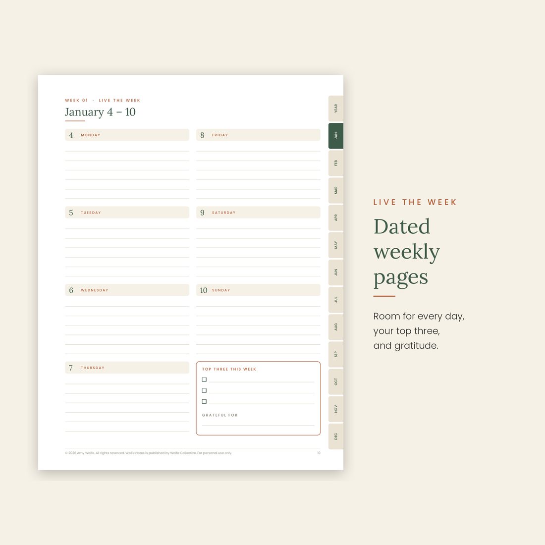 Weekly page
